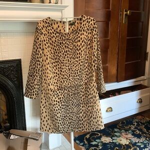J crew fully lined front pockets leopard dress. Worn twice‎